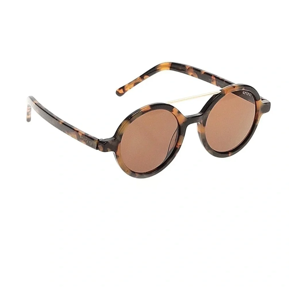 New Komono Sunglasses Vivien Tortosie gold brown round